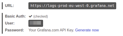 API-ключ Grafana Cloud