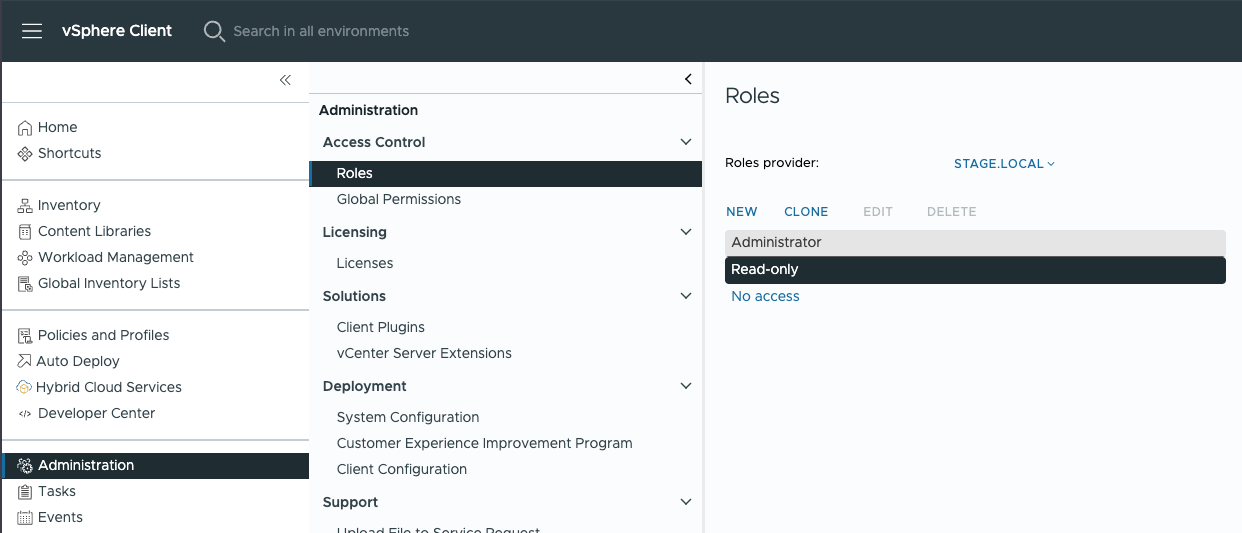 Создание и назначение роли, шаг 1