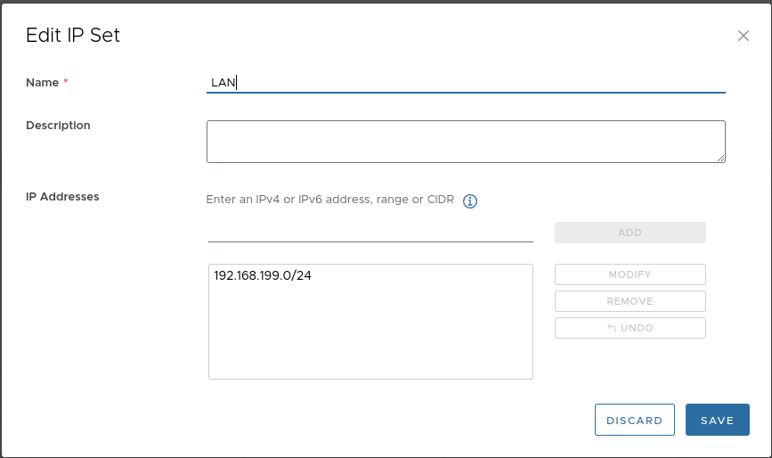 Настройка firewall на edge gateway, шаг 1