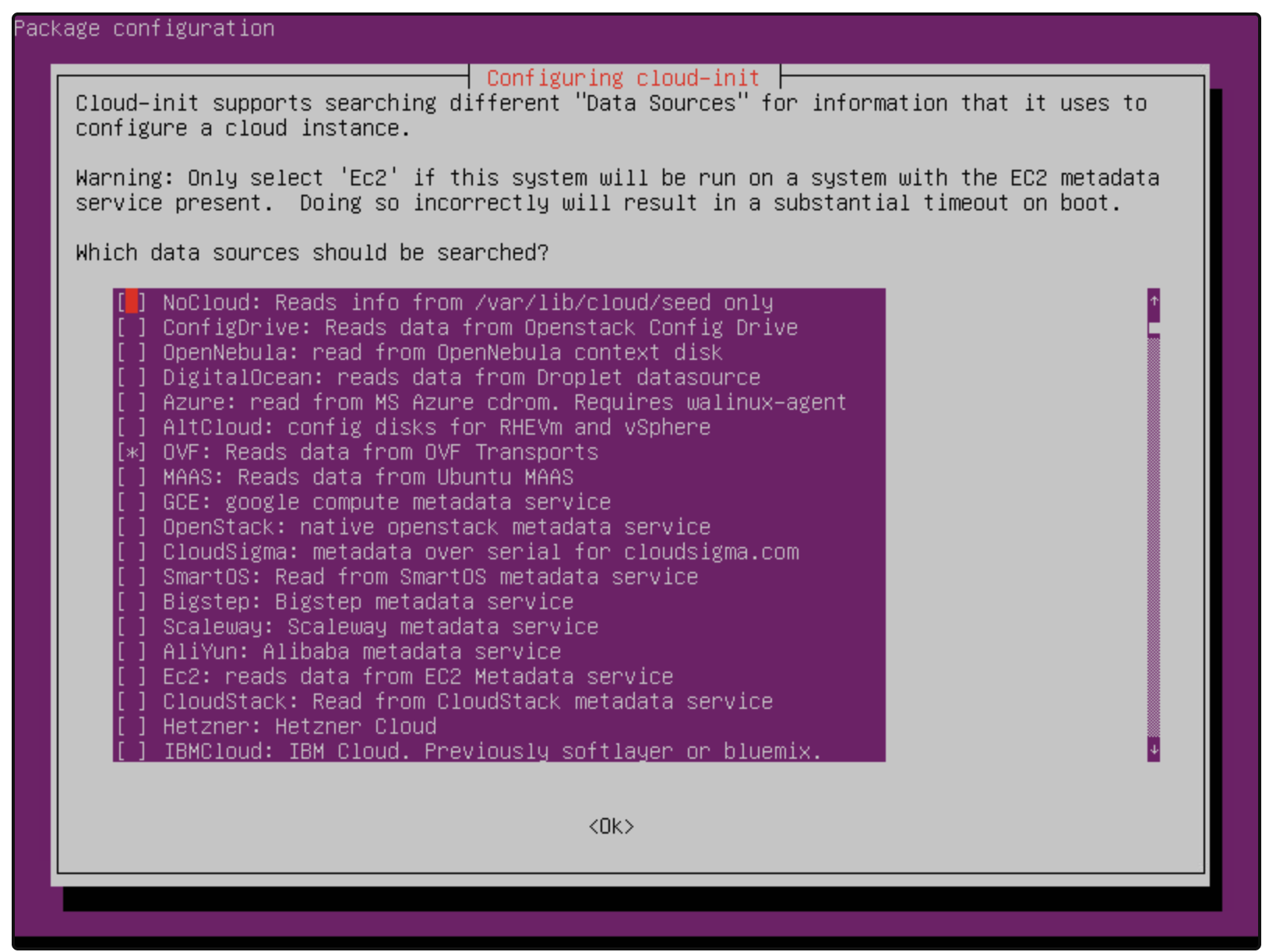 Настройка шаблона, OVF