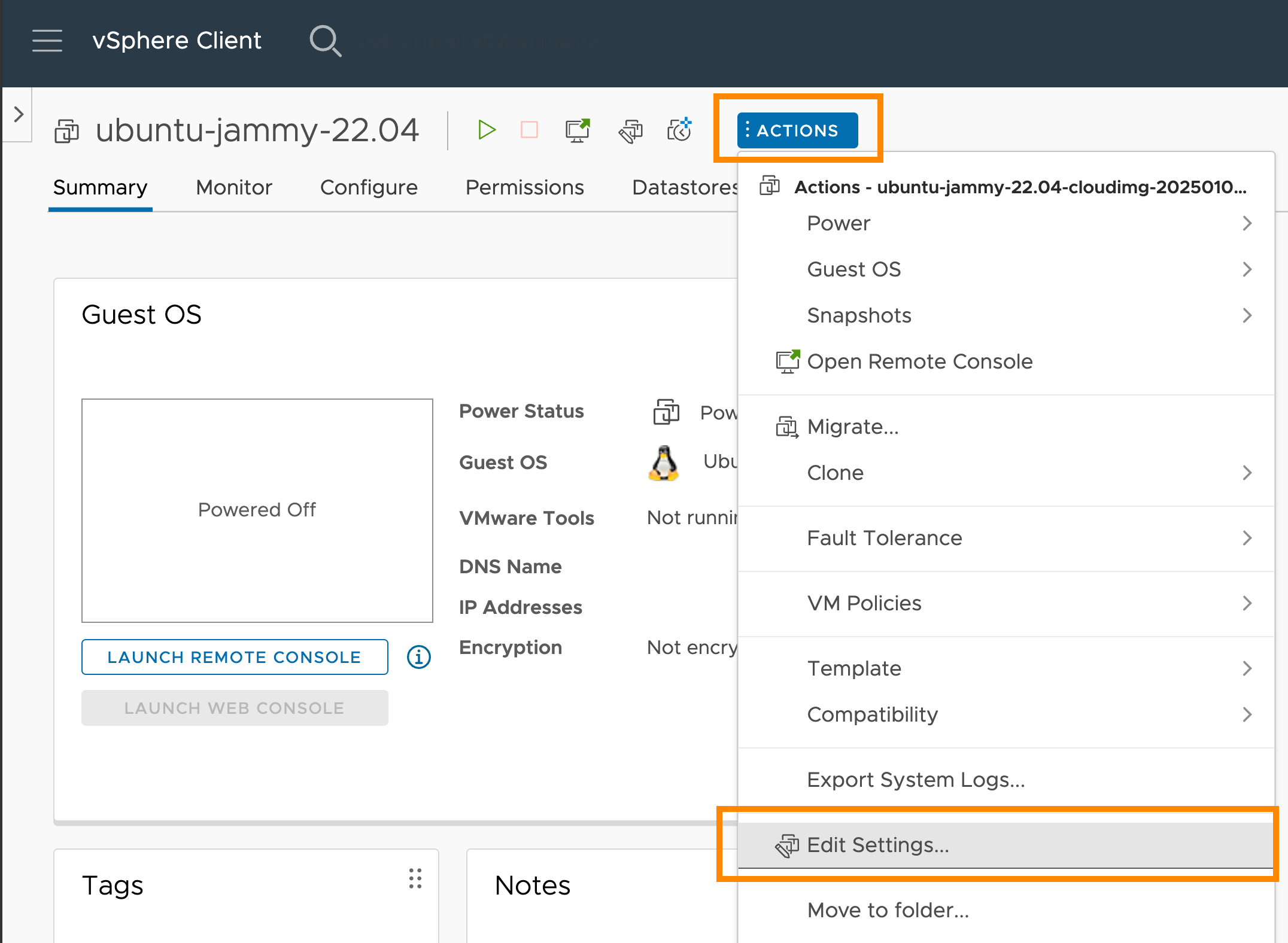 Настройка шаблона, vCenter 1